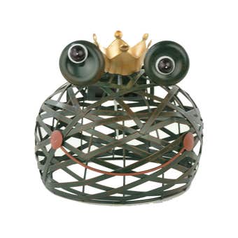 Mirabella Solar Metal Frog Ornament with LED