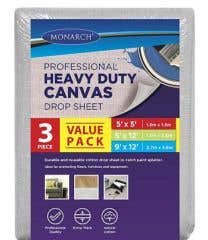 Monarch Heavy Duty Canvas Drop Sheets 3 Pack 