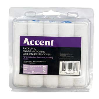 Accent Microfibre Roller Cover 100mm - 10 Pack