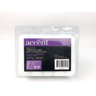 Accent Microfibre Roller Cover 100mm 10mm Nap - 10 Pack