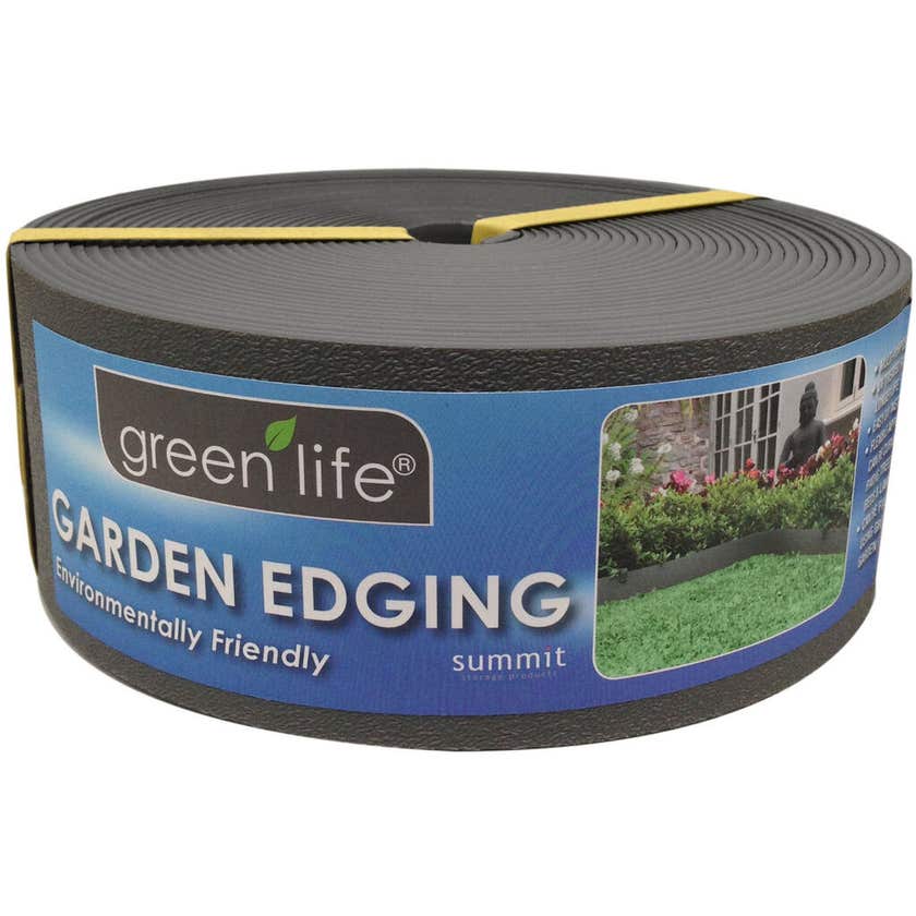 Greenlife Plastic Garden Edging Black 10m x 75mm