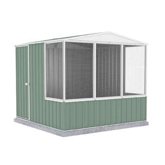Absco Gable Roof Chicken Coop Pale Eucalypt 2.26m x 2.22m x 2m