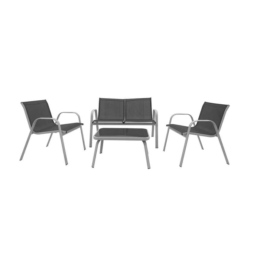 Pacific 4 Piece Steel Lounge Setting