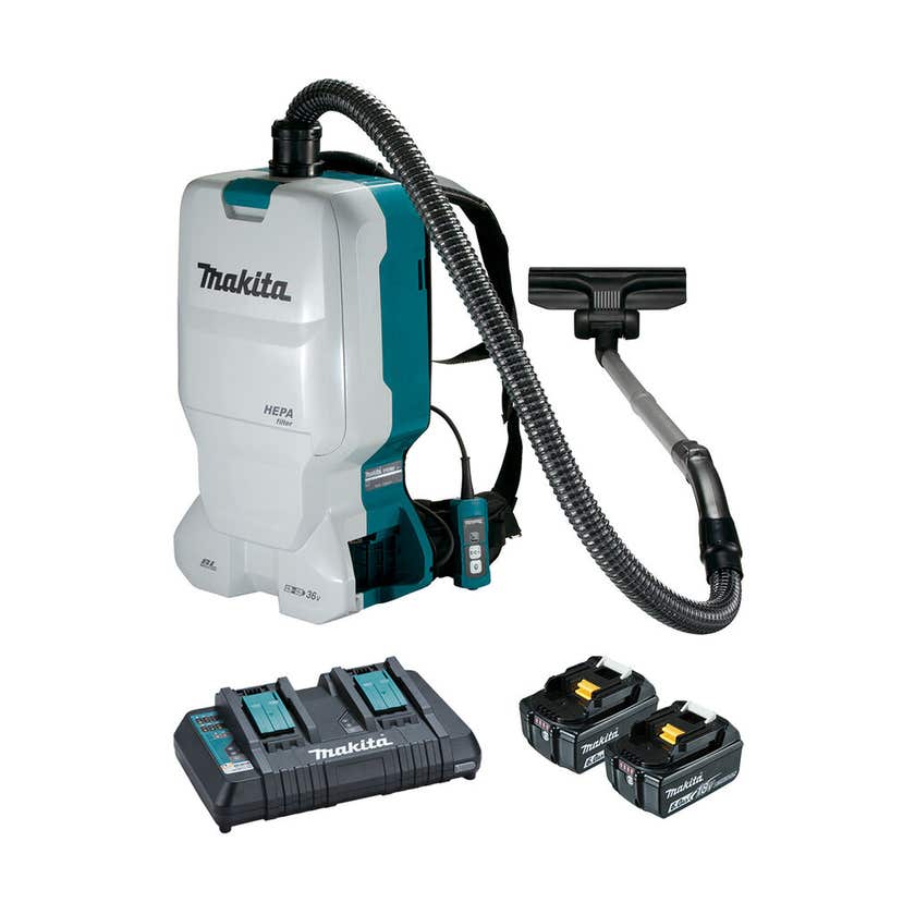 Makita 18V Brushless 2 x 6.0Ah Backpack Vacuum Kit DVC660G2X1