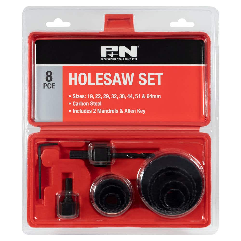 P N Hole Saw Set 8 Piece