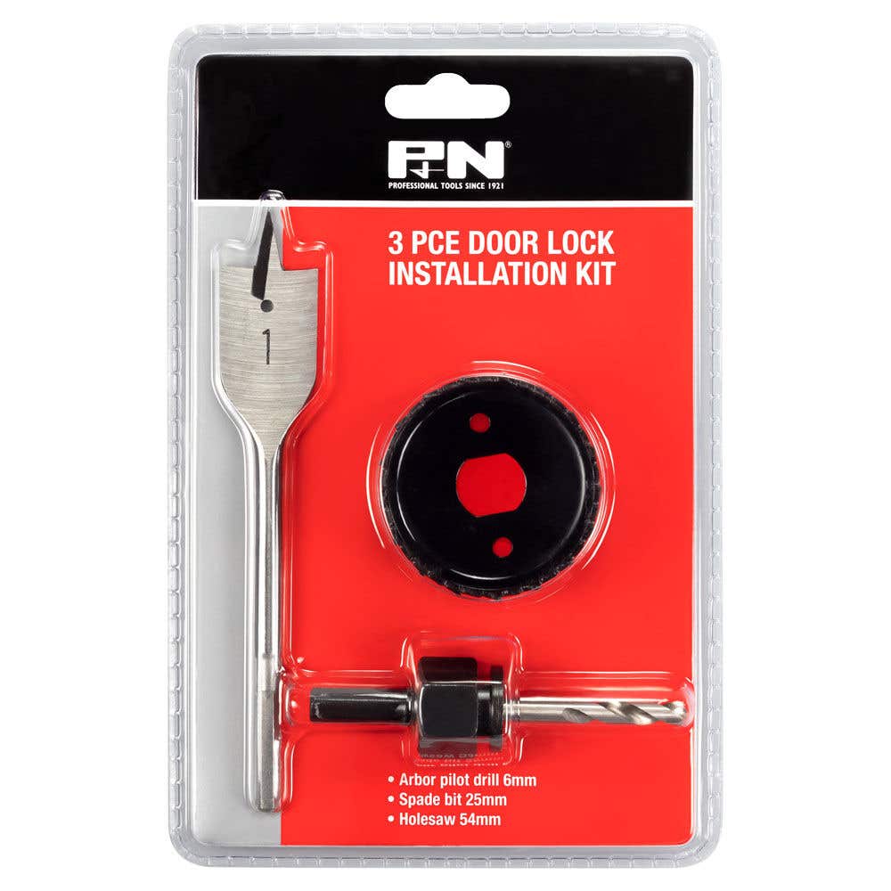 P N Door Lock Installation Kit 3 Piece