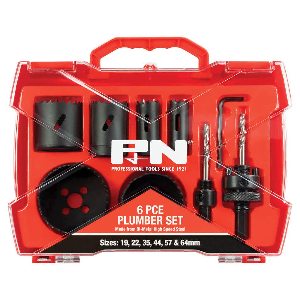 P N Bi Metal Hole Saw Set Plumber 6 Piece