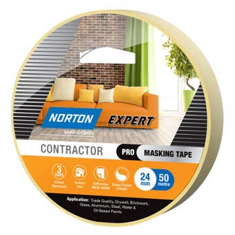 Norton Masking Tape Contractor 3 Day 24mm X 50M