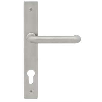 Superior Brass Lever Handle Entrance Set Satin Stainless Steel