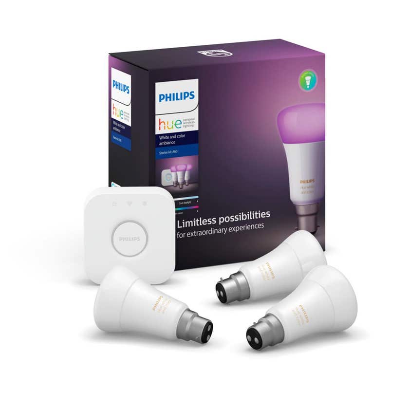 Philips Hue Starter Kit A60 9W BC White and Colour Ambiance