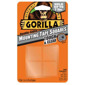 Gorilla Mounting Tape Clear Pre-cut 2.5cm