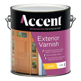 Accent Exterior Varnish Oil Based Satin Clear 4L