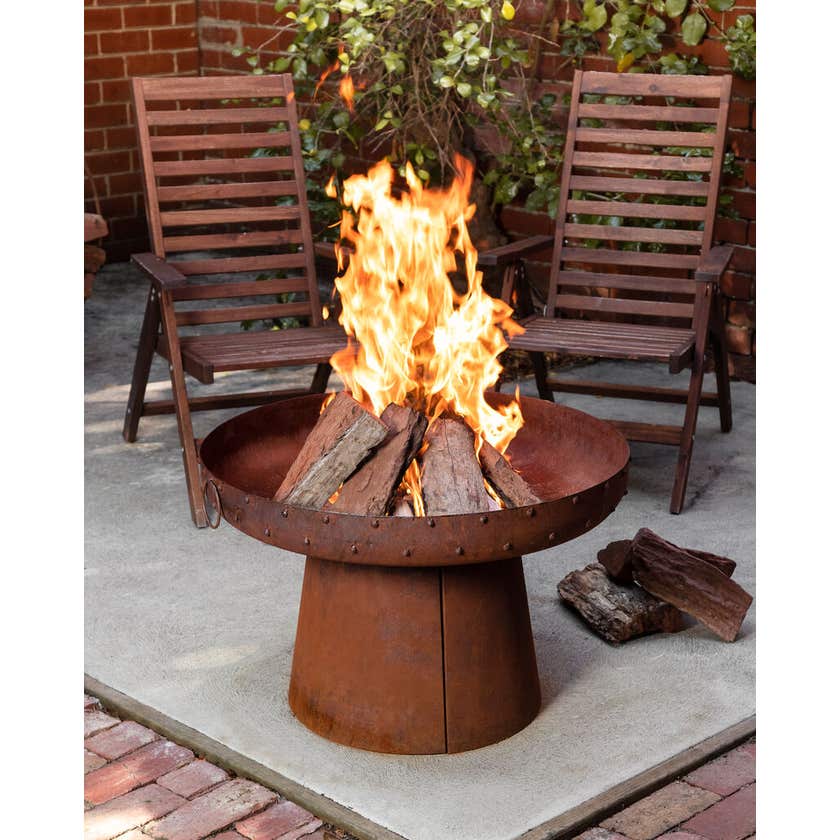 Glow Indian Style Rusted Firepit