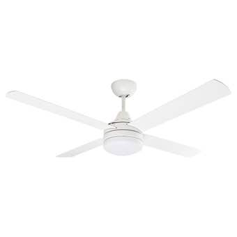 Cardiff Ceiling Fan with Light White 1300mm