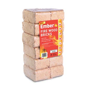 Ember Fire Wood Bricks - 12 Pack