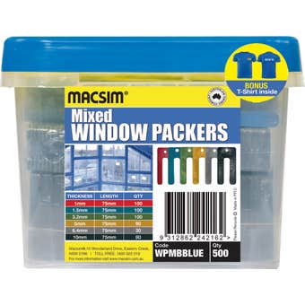 Macsim Window Packers Mixed 75mm - Box of 500 + Bonus T-Shirt