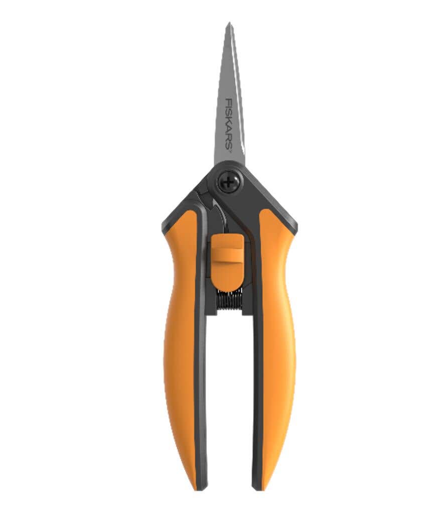 Orange Micro-Tip Pruning Snips 2 Pack Non-Stick Blades 