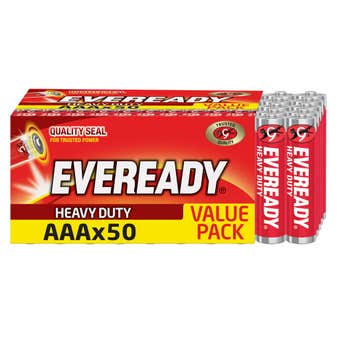 Eveready AAA HD Batteries 50 Pack