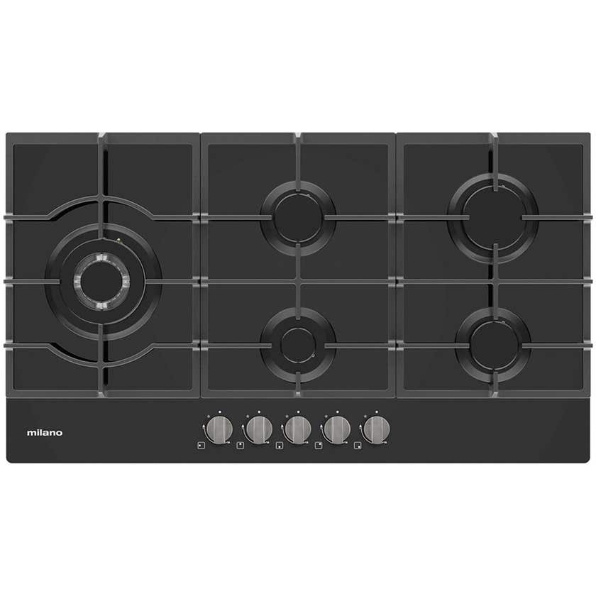 Milano Gas Cooktop Glass with Wok Burner 900mm