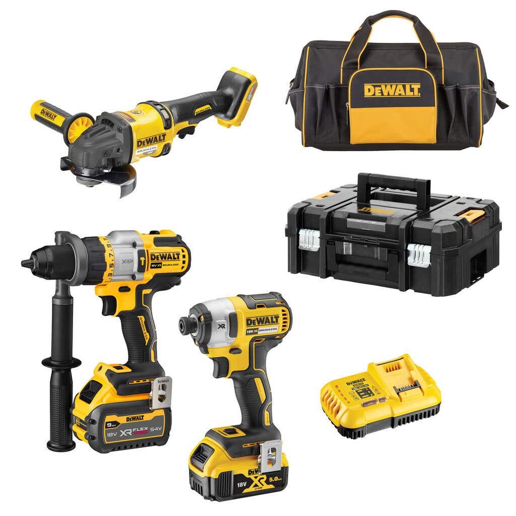 DEWALT 18 54V FlexVolt XR Li Ion Cordless Brushless Combo Kit 3 Piece DCZ341P1X1T XE