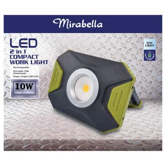 Mirabella LED Rechargeable Compact Work Light 1000 Lumens