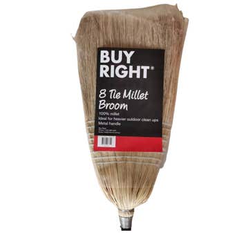 Buy Right Millet Broom 8 Tie Natural