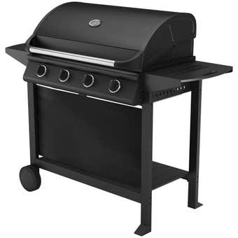 Ozzie 4 Burner Hooded BBQ with Trolley