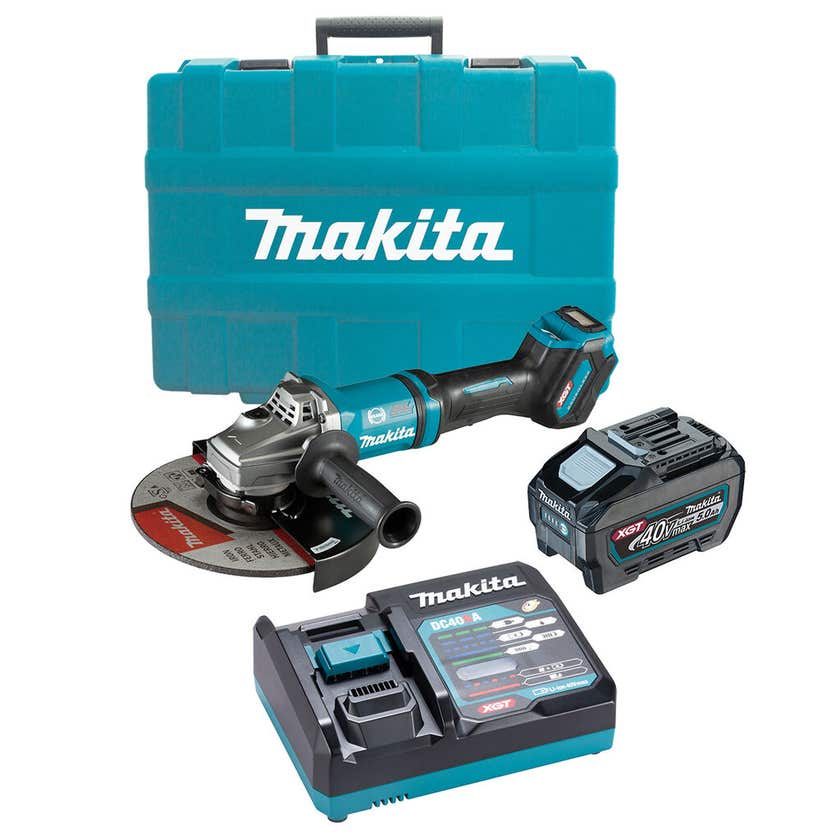 Makita 40V 5.0Ah Max Brushless Angle Grinder Kit 230mm GA038GT101(9")