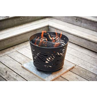 Glow Tilda Fire Basket Black