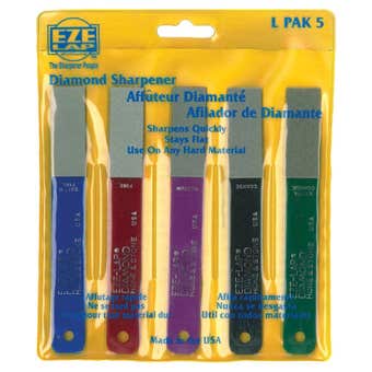 Eze Lap Color Coded Hone & Stone Diamond Sharpener 5 Pack Set