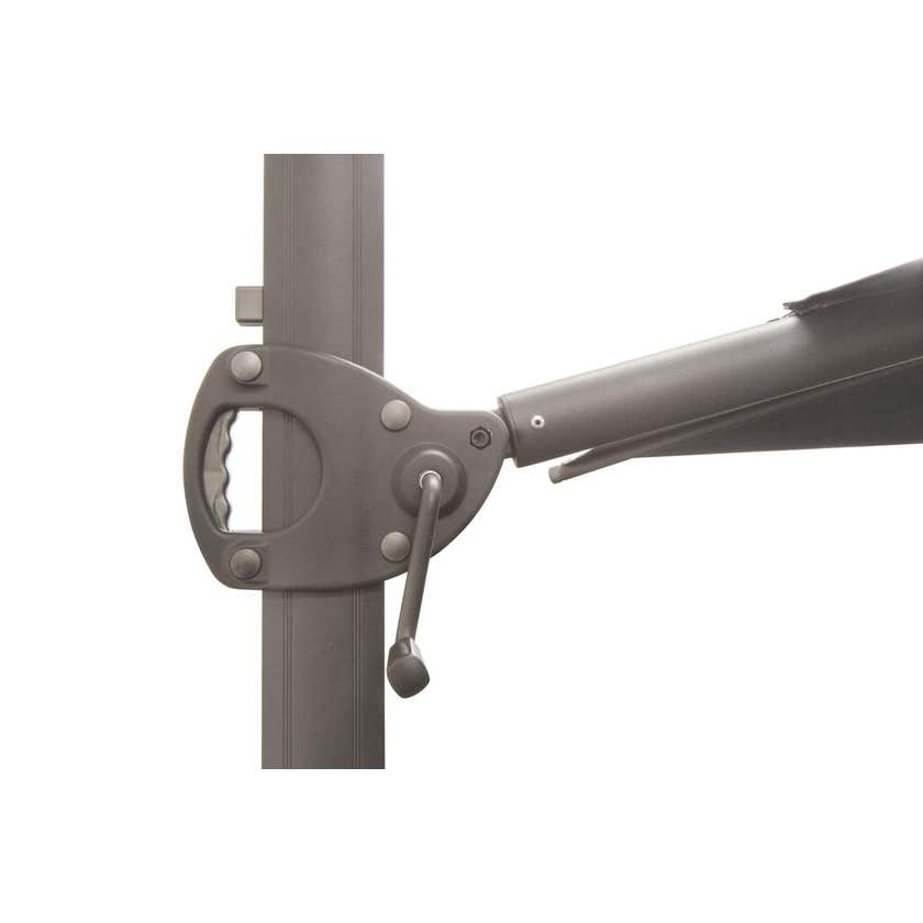 Coolaroo Hayman Rectangular Aluminium Cantilever Umbrella Black 2x3m