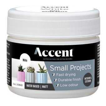 Accent Small Projects Water Based Matt White 250mL