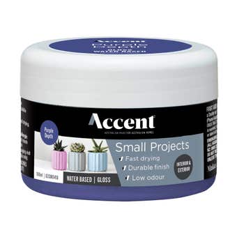 Accent Small Projects Water Based Gloss Purple Depth 100mL