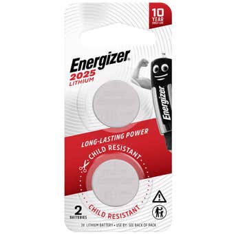 Energizer Battery Coin Lithium ECR2025 BP2
