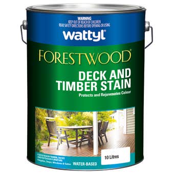 Wattyl Forestwood WB Deck & Timber Stain Snow Gum 10L
