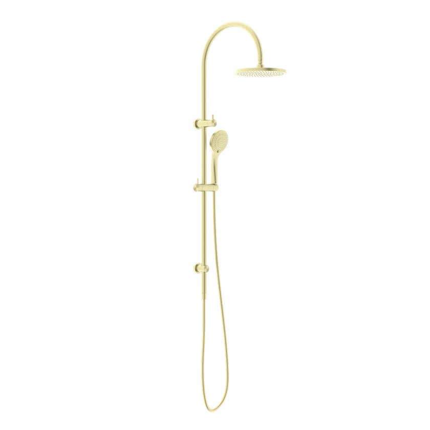 Nero Mecca Twin Shower Set with Air Shower Brushed Gold