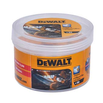 DEWALT Bonded Cutting Disc 125mm - 50 Tub