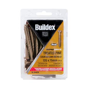 Buildex Screw T25 Star Drive Treated Pine Climacoat 12g x 75mm - 50 Pack