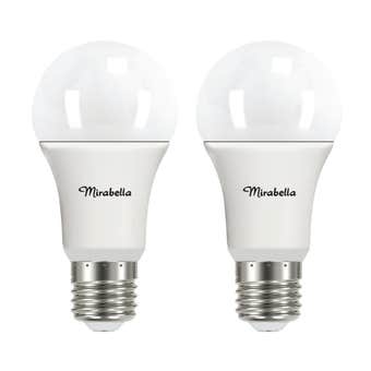 Mirabella LED GLS 9W 806Lumens 2700K ES Warm White - 2 Pack