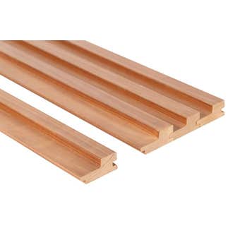 Thermory Thermo Aspen Wall Panel STEP Raw 64 x 27mm