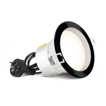 HPM DLI Tri-Colour 7W LED Dimmable Downlight Black 90mm