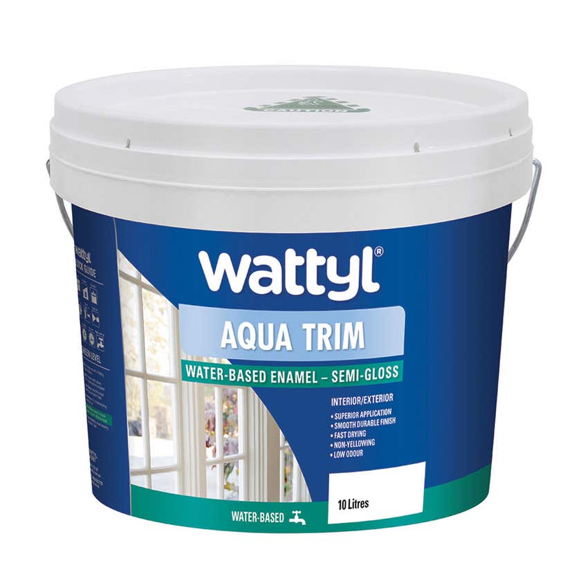 Wattyl Aqua Trim Semi Gloss White 10L