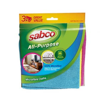 Sabco All Purpose Micro Fibre Cloths 3 Pack