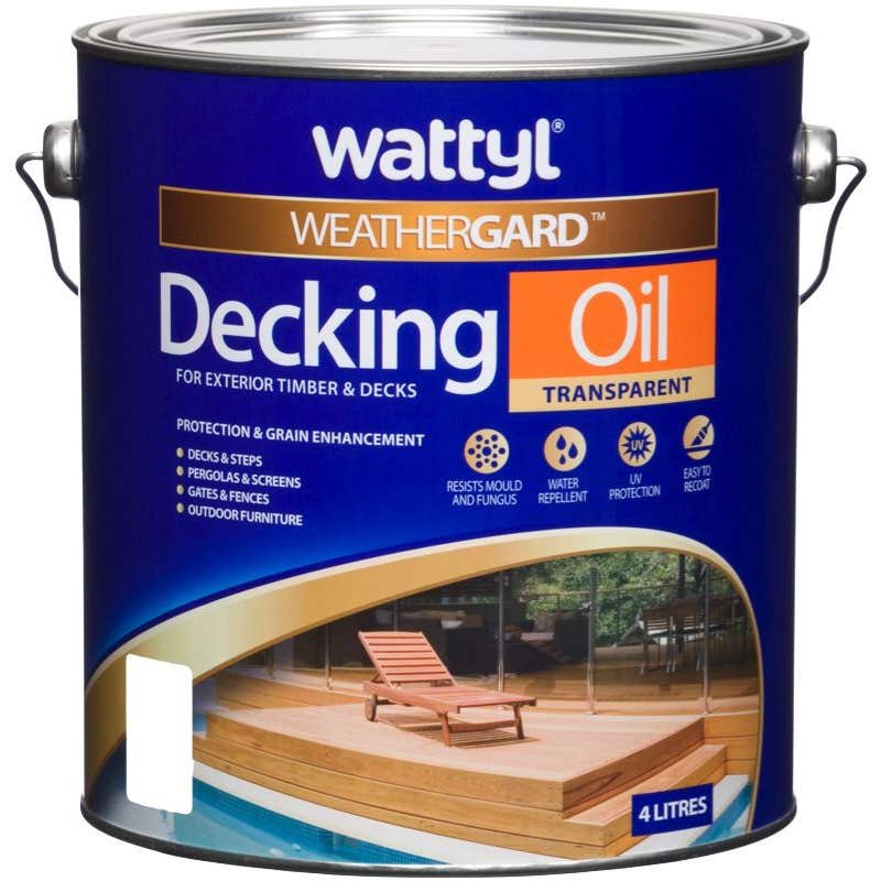 Wattyl Weathergard Decking Oil 4L Merbau