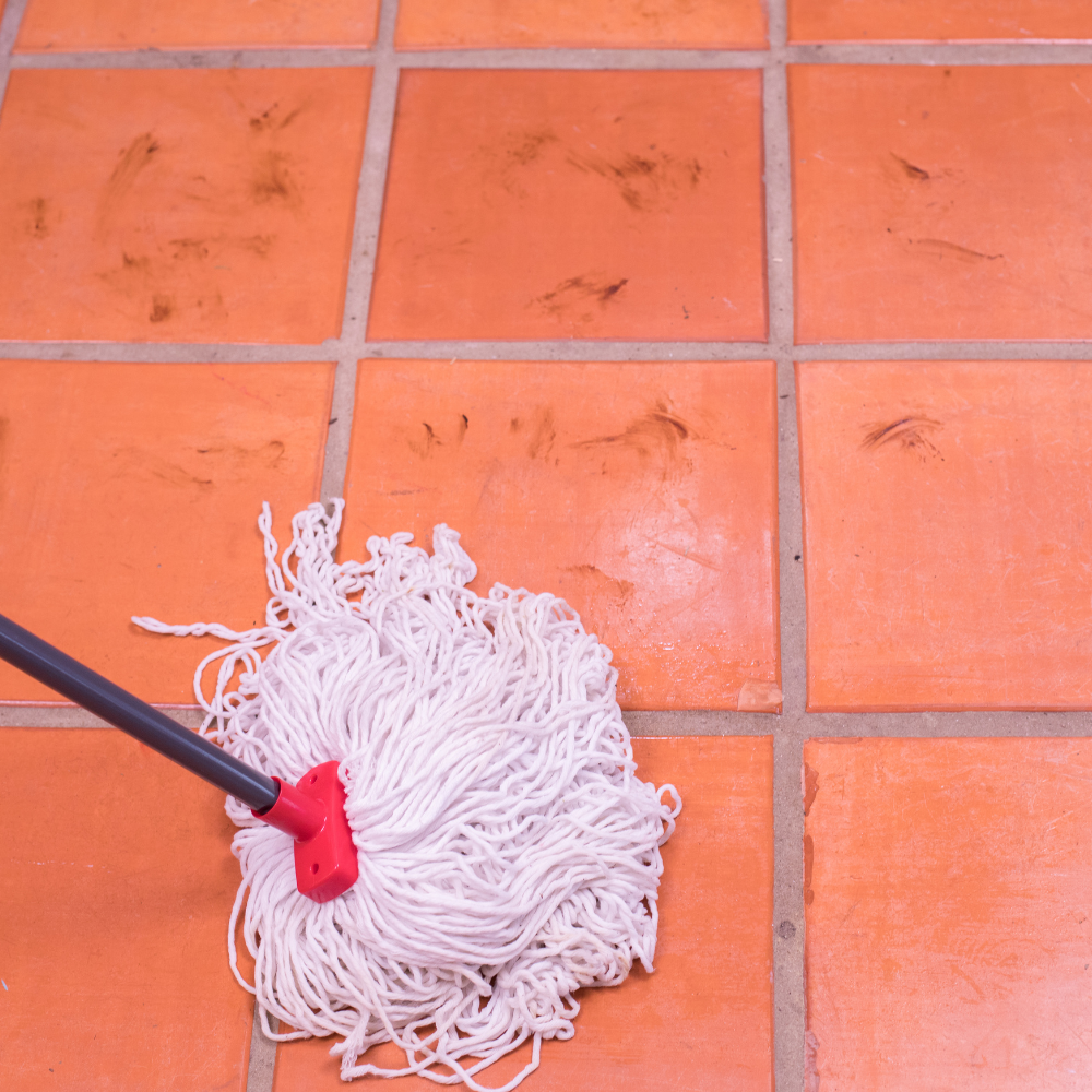 Mop with sugar soap