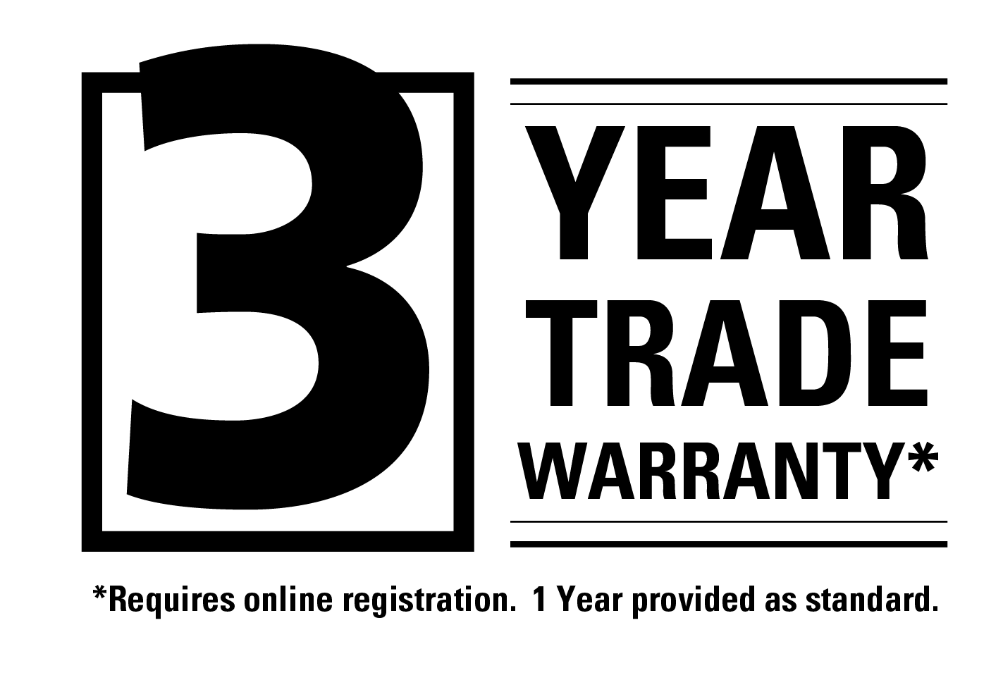 Stanley Fatmax 3 year trade warranty