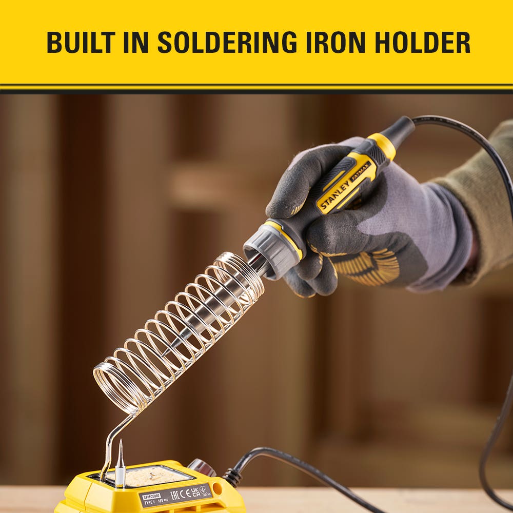 Built In Soldering Iron Holder