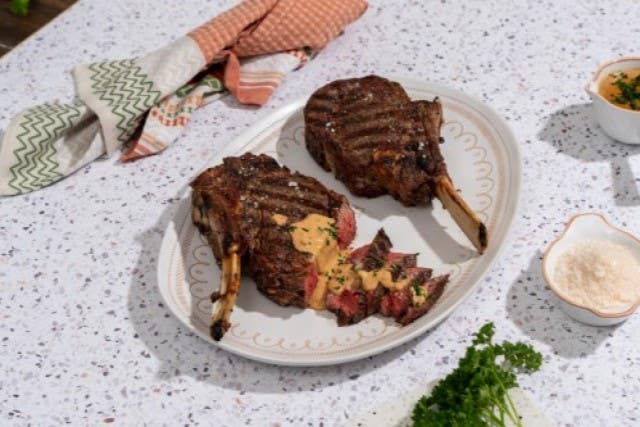 Weber Q Reverse Seared Rib Eye