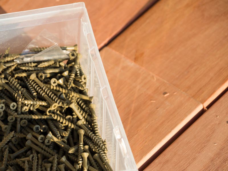 decking screws on a deck