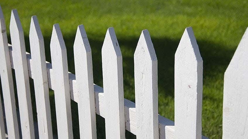 A classic white picket fence for your home